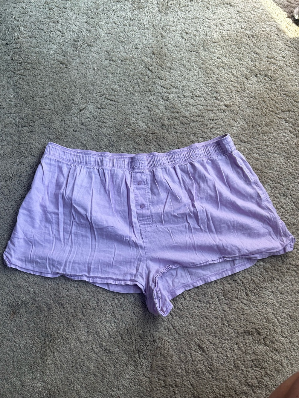 PINK Victoria's Secret Lavender Button-Front Lounge Shorts